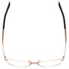 Top View of Porsche P8318-B Unisex .5-Rimless Designer Reading Glasses Satin Gold Black 55mm