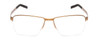Front View of Porsche P8318-B Unisex .5-Rimless Designer Reading Glasses Satin Gold Black 55mm