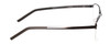 Side View of Porsche Designs P8318-D Designer Progressive Lens Prescription Rx Eyeglasses in Anthracite Silver Black Unisex Square Semi-Rimless Metal 55 mm