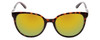 Front View of Smith Cheetah Lady Sunglasses Tortoise Brown Gold/CP Polarized Green Mirror 54mm