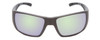 Front View of Smith Guides Choice Sunglasses Matte Grey & CP Glass Polarized Green Mirror 63mm