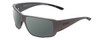 Profile View of Smith Optics Guides Choice Designer Polarized Reading Sunglasses with Custom Cut Powered Smoke Grey Lenses in Matte Cement Grey Unisex Rectangle Full Rim Acetate 63 mm