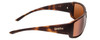 Side View of Smith Guides Choice Sunglasses Matte Tortoise Gold/CP Glass Polarized Brown 63mm
