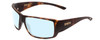 Profile View of Smith Optics Guides Choice Designer Blue Light Blocking Eyeglasses in Matte Tortoise Havana Gold Unisex Rectangle Full Rim Acetate 63 mm