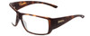 Profile View of Smith Optics Guides Choice Designer Reading Eye Glasses in Matte Tortoise Havana Gold Unisex Rectangle Full Rim Acetate 63 mm