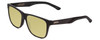 Profile View of Smith Optics Lowdown Steel Designer Polarized Reading Sunglasses with Custom Cut Powered Sun Flower Yellow Lenses in Matte Black Unisex Classic Full Rim Acetate 56 mm