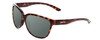 Profile View of Smith Optics Monterey Designer Polarized Sunglasses with Custom Cut Smoke Grey Lenses in Tortoise Havana Gold Ladies Cateye Full Rim Acetate 58 mm