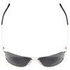 Top View of Smith Optic Serpico 2 Unisex Aviator Sunglasses Silver Black/Polarized Gray 65mm