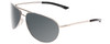 Profile View of Smith Optic Serpico 2 Unisex Aviator Sunglasses Silver Black/Polarized Gray 65mm