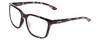 Profile View of Smith Optics Shoutout Designer Reading Eye Glasses with Custom Cut Powered Lenses in Sky Tortoise Marble Brown Unisex Retro Full Rim Acetate 57 mm
