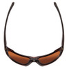 Top View of Smith Deckboss Sunglasses Matte Tortoise Brown Gold/CP Glass Polarize Brown 63mm