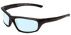 Profile View of Smith Optics Director Designer Blue Light Blocking Eyeglasses in Black Unisex Rectangle Full Rim Acetate 60 mm
