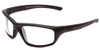 Profile View of Smith Optics Director Designer Reading Eye Glasses in Black Unisex Rectangle Full Rim Acetate 60 mm