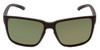 Front View of Smith Emerge Square Sunglasses Matte Black & ChromaPop Polarized Gray Green 60mm