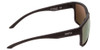 Side View of Smith Emerge Square Sunglasses Matte Black & ChromaPop Polarized Gray Green 60mm