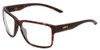 Profile View of Smith Optics Emerge Designer Reading Eye Glasses in Matte Tortoise Havana Gold Unisex Square Full Rim Acetate 60 mm