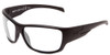 Profile View of Smith Optics Frontman Designer Reading Eye Glasses in Black Unisex Wrap Full Rim Acetate 65 mm