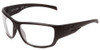 Profile View of Smith Optics Frontman Designer Reading Eye Glasses in Matte Black Unisex Wrap Full Rim Acetate 65 mm