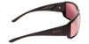 Side View of Smith Guides Choice Unisex Sunglasses Gloss Black/PC Ignitor Rose Red Pink 62 mm