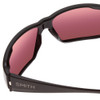 Close Up View of Smith Guides Choice Unisex Sunglasses Gloss Black/PC Ignitor Rose Red Pink 62 mm