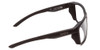 Side View of Smith Optic Longfin Elite Unisex Wrap Designer Sunglasses Matte Black/CLEAR 59mm