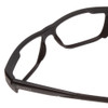 Close Up View of Smith Optic Longfin Elite Unisex Wrap Designer Sunglasses Matte Black/CLEAR 59mm