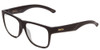 Profile View of Smith Optics Lowdown 2 Designer Reading Eye Glasses in Matte Black Gold Unisex Classic Full Rim Acetate 55 mm