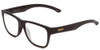 Profile View of Smith Optics Lowdown Slim 2 Designer Blue Light Blocking Eyeglasses in Matte Black Gold Unisex Classic Full Rim Acetate 53 mm