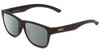 Profile View of Smith Optics Lowdown Slim 2 Designer Polarized Sunglasses with Custom Cut Smoke Grey Lenses in Matte Black Gold Unisex Classic Full Rim Acetate 53 mm