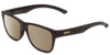 Profile View of Smith Optics Lowdown Slim 2 Designer Polarized Reading Sunglasses with Custom Cut Powered Amber Brown Lenses in Matte Black Gold Unisex Classic Full Rim Acetate 53 mm