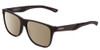 Profile View of Smith Optics Lowdown Steel Designer Polarized Sunglasses with Custom Cut Amber Brown Lenses in Matte Black Unisex Classic Full Rim Acetate 56 mm