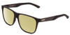Profile View of Smith Optics Lowdown Steel XL Designer Polarized Reading Sunglasses with Custom Cut Powered Sun Flower Yellow Lenses in Matte Black Gold Unisex Classic Full Rim Acetate 59 mm