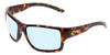 Profile View of Smith Optics Outback Designer Progressive Lens Blue Light Blocking Eyeglasses in Tortoise Havana Gold Unisex Square Full Rim Acetate 59 mm