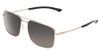 Profile View of Smith Outcome Aviator Sunglass Matte Silver Black/Polarized Platinum Mirror 59mm
