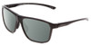 Profile View of Smith Optics Pinpoint Designer Polarized Sunglasses with Custom Cut Smoke Grey Lenses in Black Unisex Square Full Rim Acetate 59 mm