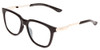 Profile View of Smith Optics Roam Designer Blue Light Blocking Eyeglasses in Gloss Black Silver Unisex Classic Full Rim Acetate 53 mm