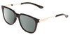 Profile View of Smith Optics Roam Designer Polarized Sunglasses with Custom Cut Smoke Grey Lenses in Gloss Black Silver Unisex Classic Full Rim Acetate 53 mm