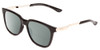 Profile View of Smith Optics Roam Designer Polarized Reading Sunglasses with Custom Cut Powered Smoke Grey Lenses in Gloss Black Silver Unisex Classic Full Rim Acetate 53 mm