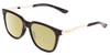 Profile View of Smith Optics Roam Designer Polarized Reading Sunglasses with Custom Cut Powered Sun Flower Yellow Lenses in Gloss Black Silver Unisex Classic Full Rim Acetate 53 mm