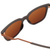Close Up View of Smith Roam Unisex Sunglasses in Matte Grey/CP Polarized Bronze Gold Mirror 53 mm