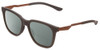 Profile View of Smith Optics Roam Designer Polarized Reading Sunglasses with Custom Cut Powered Smoke Grey Lenses in Matte Gravy Grey Unisex Classic Full Rim Acetate 53 mm