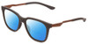 Profile View of Smith Optics Roam Designer Polarized Reading Sunglasses with Custom Cut Powered Blue Mirror Lenses in Matte Gravy Grey Unisex Classic Full Rim Acetate 53 mm