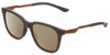Profile View of Smith Optics Roam Designer Polarized Reading Sunglasses with Custom Cut Powered Amber Brown Lenses in Matte Gravy Grey Unisex Classic Full Rim Acetate 53 mm