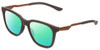 Profile View of Smith Optics Roam Designer Polarized Reading Sunglasses with Custom Cut Powered Green Mirror Lenses in Matte Gravy Grey Unisex Classic Full Rim Acetate 53 mm
