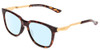 Profile View of Smith Optics Roam Designer Progressive Lens Blue Light Blocking Eyeglasses in Tortoise Havana Gold Unisex Classic Full Rim Acetate 53 mm
