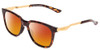 Profile View of Smith Optics Roam Designer Polarized Sunglasses with Custom Cut Red Mirror Lenses in Tortoise Havana Gold Unisex Classic Full Rim Acetate 53 mm