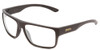 Profile View of Smith Optics Soundtrack Designer Reading Eye Glasses in Matte Gravy Grey Unisex Rectangle Full Rim Acetate 61 mm