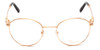 Front View of Chopard VCHC52S-08FC Designer Reading Eye Glasses with Custom Cut Powered Lenses in Polished Copper Gold Ladies Round Full Rim Metal 51 mm