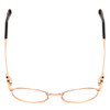 Top View of Chopard VCHC52S-08FC Designer Reading Eye Glasses with Custom Cut Powered Lenses in Polished Copper Gold Ladies Round Full Rim Metal 51 mm