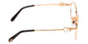 Side View of Chopard VCHC52S-08FC Designer Reading Eye Glasses with Custom Cut Powered Lenses in Polished Copper Gold Ladies Round Full Rim Metal 51 mm